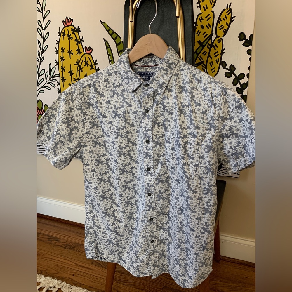 Cactus Floral Button Up Shirt